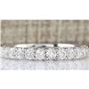 Image 1 : 0.80 CTW Natural Diamond Ring 18K Solid White Gold