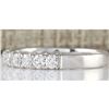 Image 2 : 0.80 CTW Natural Diamond Ring 18K Solid White Gold