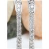 Image 2 : 1.75 CTW Natural Diamond 18K Solid White Gold Earrings