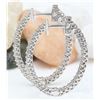 Image 3 : 1.75 CTW Natural Diamond 18K Solid White Gold Earrings