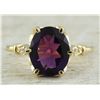 Image 1 : 3.41 CTW Amethyst 14K Yellow Gold Diamond Ring