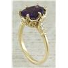 Image 3 : 3.41 CTW Amethyst 14K Yellow Gold Diamond Ring