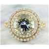 Image 1 : 4.39 CTW Aquamarine 14K Yellow Gold Diamond Ring