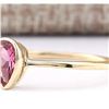 Image 2 : 0.50 CTW Natural Pink Tourmaline Ring 14k Solid Yellow Gold