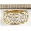 Image 1 : 1.85 CTW Natural Diamond Ring 18K Solid Yellow Gold