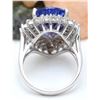 Image 3 : 7.51 CTW Natural Tanzanite 18K Solid White Gold Diamond Ring