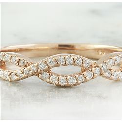 0.35 CTW Diamond 18K Rose Gold Ring