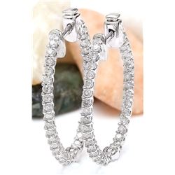 1.75 CTW Natural Diamond 14K Solid White Gold Earrings