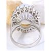 Image 3 : 9.53 CTW Natural Opal 14K Solid White Gold Diamond Ring