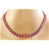 Image 1 : 64.30 CTW Ruby 14K Yellow Gold Diamond Necklace