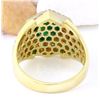 Image 3 : 3.45 CTW Natural Emerald 18K Solid Yellow Gold Diamond Ring