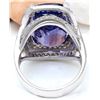 Image 3 : 15.19 CTW Natural Tanzanite 14K Solid White Gold Diamond Ring