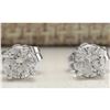 Image 1 : 0.68CTW Natural Diamond Earrings 18K Solid White Gold