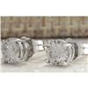 Image 2 : 0.68CTW Natural Diamond Earrings 18K Solid White Gold