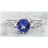 Image 1 : 1.21 CTW Tanzanite 18K White Gold Diamond Ring