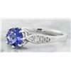 Image 2 : 1.21 CTW Tanzanite 18K White Gold Diamond Ring