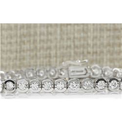 3.50 CTW Natural Diamond Bracelet In 14k White Gold