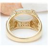 Image 3 : 5.90 CTW Natural Opal 14K Solid Yellow Gold Diamond Ring