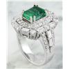 Image 3 : 5.12 CTW Emerald 14K White Gold Diamond Ring