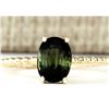 Image 1 : 1.62 CTW Natural Green Tourmaline Ring In 18K Yellow Gold