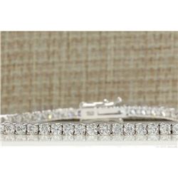 4.50 CTW Natural Diamond Bracelet In 14K Solid White Gold