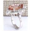 Image 3 : 13.51 CTW Natural Morganite And Diamond Ring In 18K White Gold