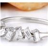Image 2 : 0.70 CTW Natural Diamond 14K Solid White Gold Ring