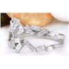 Image 2 : 1.26 CTW Natural Diamond 18K Solid White Gold Ring