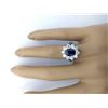 Image 5 : 2.38 CTW Natural Sapphire 18K Solid White Gold Diamond Ring
