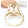 Image 3 : 4.63 CTW Natural Morganite 14K Solid Yellow Gold Diamond Ring