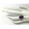 Image 4 : 8.07 CTW Natural Amethyst And Diamond Ring In 14K Solid Rose Gold