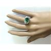 Image 4 : 5.08 CTW Natural Emerald And Diamond Ring In 14k White Gold