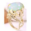 Image 4 : 11.08 CTW Natural Opal 14K Solid Yellow Gold Ring