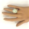 Image 5 : 11.08 CTW Natural Opal 14K Solid Yellow Gold Ring