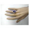Image 4 : 9.39 CTW Natural Tanzanite And Diamond Ring In 14k Yellow Gold