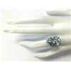 Image 4 : 11.26 CTW Natural Aquamarine And Diamond Ring In 14K Solid White Gold