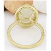 Image 3 : 3.60 CTW Natural Opal 14K Solid Yellow Gold Diamond Ring
