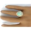 Image 5 : 3.60 CTW Natural Opal 14K Solid Yellow Gold Diamond Ring