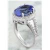 Image 3 : 6.10 CTW Tanzanite 18K White Gold Diamond Ring