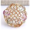 Image 1 : 26.40 CTW Natural Multi-stone And Diamond Ring In 14k Yellow Gold