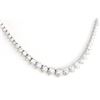 Image 3 : 10.00 CTW Natural Diamond 18K Solid White Gold Necklace
