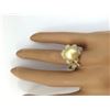 Image 5 : 11.28 mm Gold South Sea Pearl 14K Solid Yellow Gold Diamond Ring