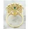 Image 4 : 3.41 CTW Emerald 14K Yellow Gold Diamond Ring
