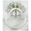 Image 4 : 4.80 CTW Peridot 18K White Gold Diamond Ring