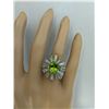 Image 5 : 4.80 CTW Peridot 18K White Gold Diamond Ring