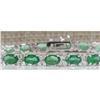 Image 1 : 10.17CTW Natural Colombian Emerald And Diamond Bracelet In 14K White Gold
