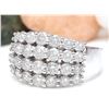 Image 2 : 2.63 CTW Natural Diamond 14K Solid White Gold Ring