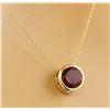 Image 2 : 1.50 CTW Garnet 18K Yellow Gold Necklace