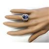 Image 4 : 8.95 CTW Natural Tanzanite And Diamond Ring In 18K Yellow Gold