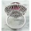 Image 3 : 10.30 CTW Rubelite 14K White Gold Diamond Ring